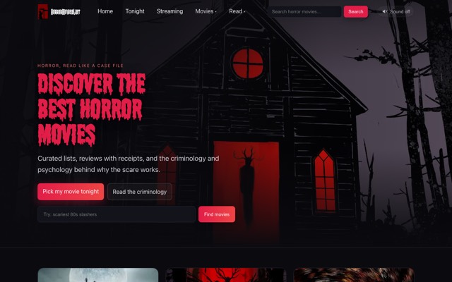 Sample site built on bestnewscarymovies.com