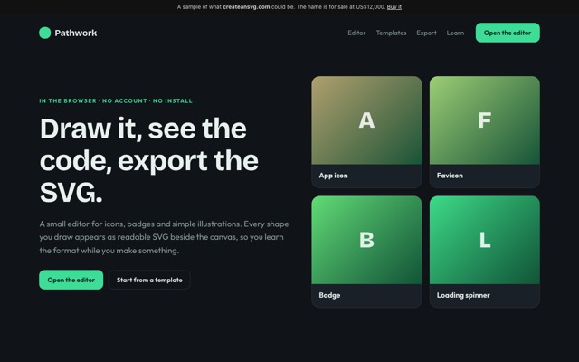 Sample site built on createansvg.com