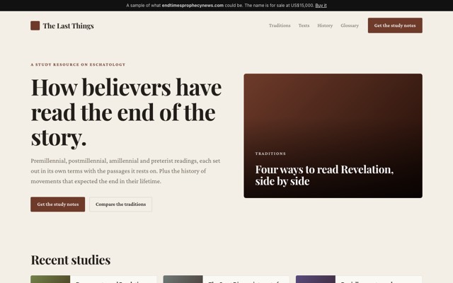 Sample site built on endtimesprophecynews.com