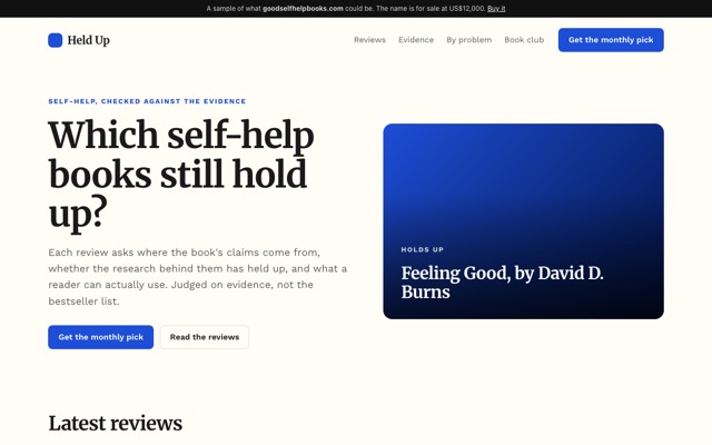 Sample site built on goodselfhelpbooks.com